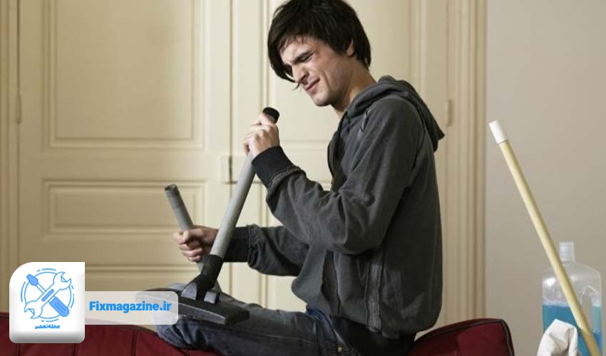 9. جریان هوا در جارو برقی مسدود شده