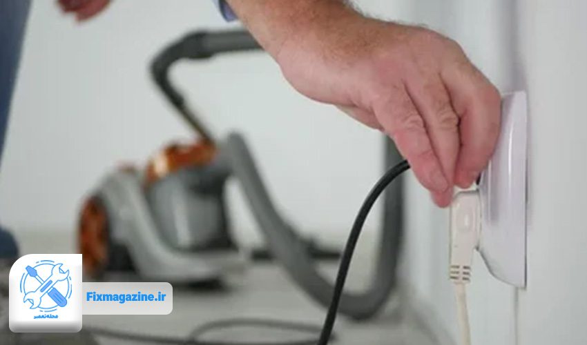 15. سیم رابط جاروبرقی قطع شده است