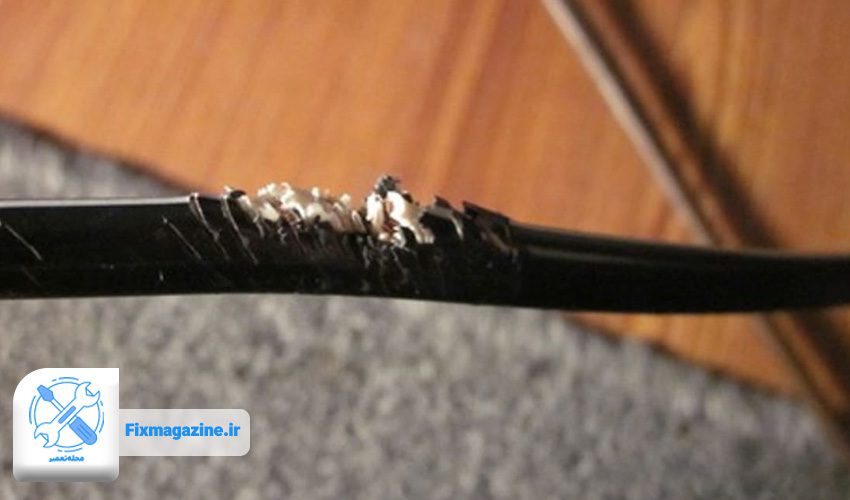 15. سیم رابط جاروبرقی خراب شده است