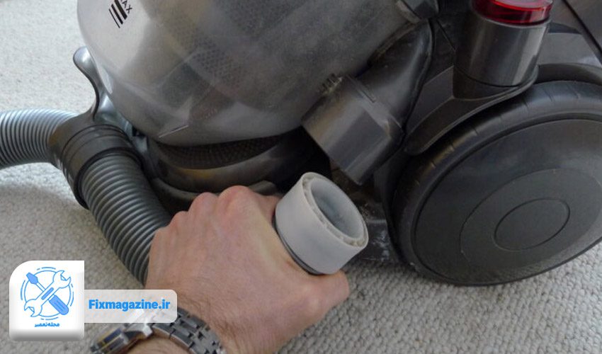 انسداد مسیر جریان هوای جاروبرقی