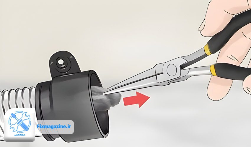 گرفتگی لوله خرطومی جاروبرقی