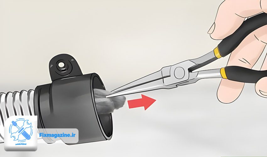 وجود مانع در برس یا لوله جاروبرقی
